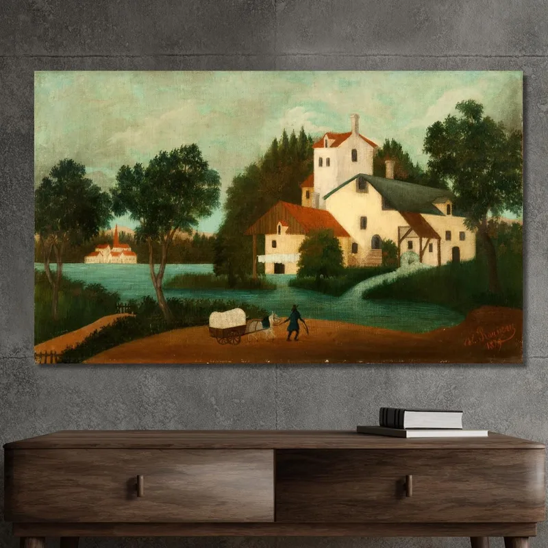 Paesaggio Con Mulino Ad Acqua Henri Rousseau