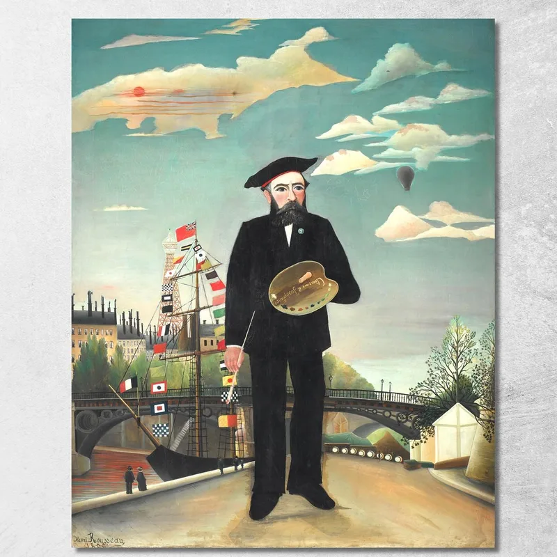 Me Stesso Ritratto Paesaggio Henri Rousseau quadro stampa su tela