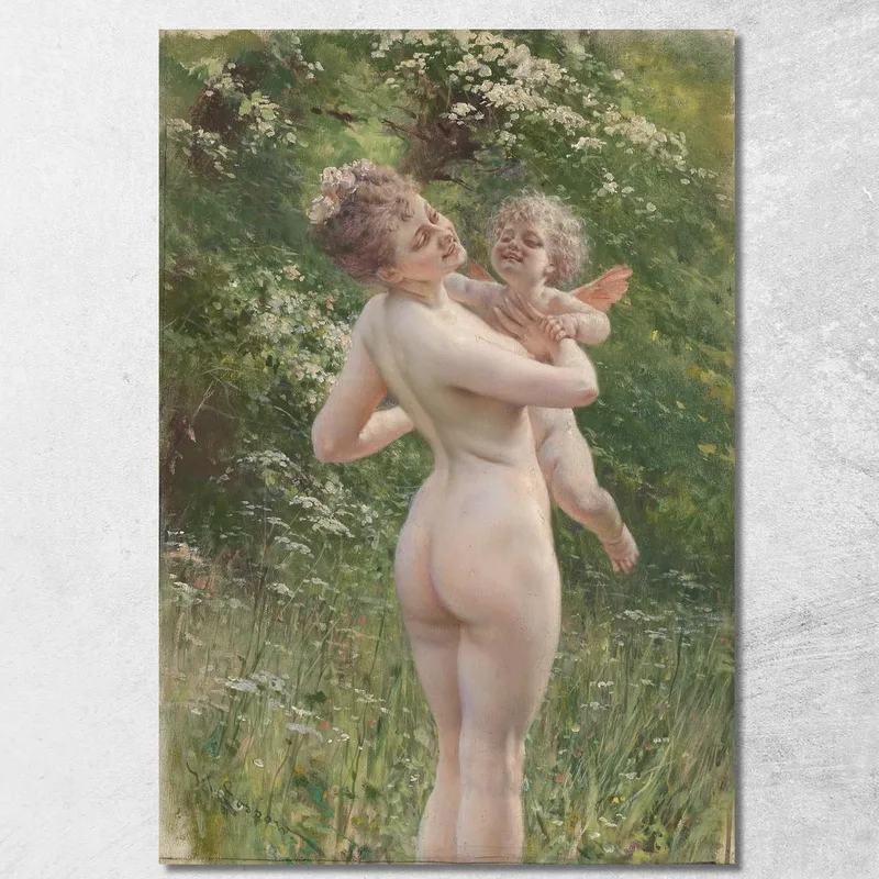 L'Amore Sussurra Heinrich Lossow quadro stampa su tela