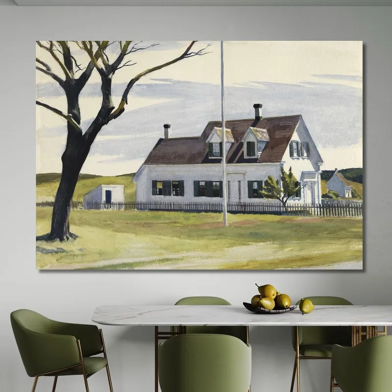 Dead Tree And Side Of Lombard House Edward Hopper