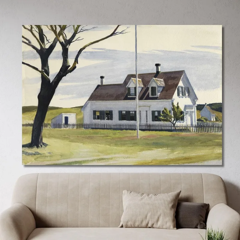Dead Tree And Side Of Lombard House Edward Hopper