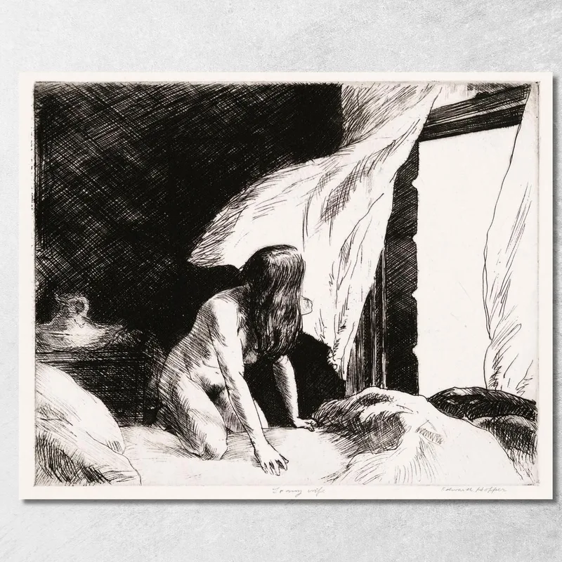 Evening Wind Vento Della Sera Edward Hopper quadro stampa su tela