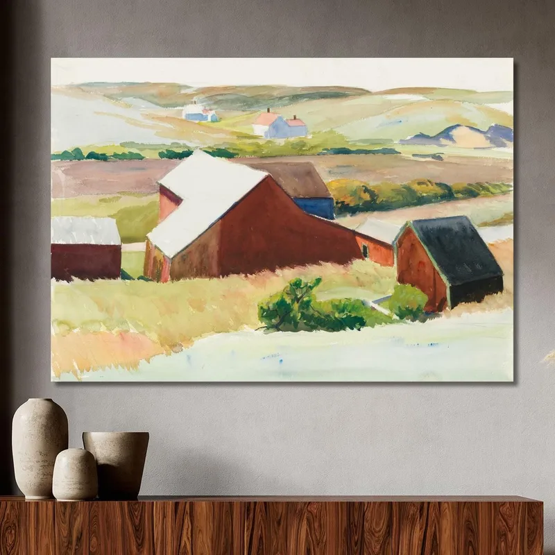 Cobb'S Barns And Distant Houses Edward Hopper