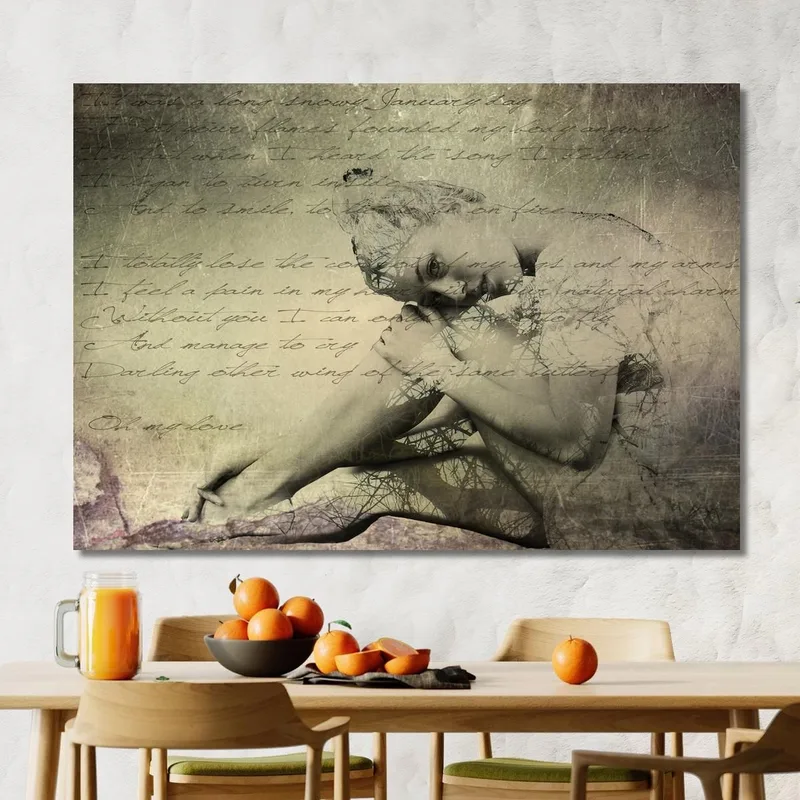 Peinture Abstraite Délicatesse Féminine