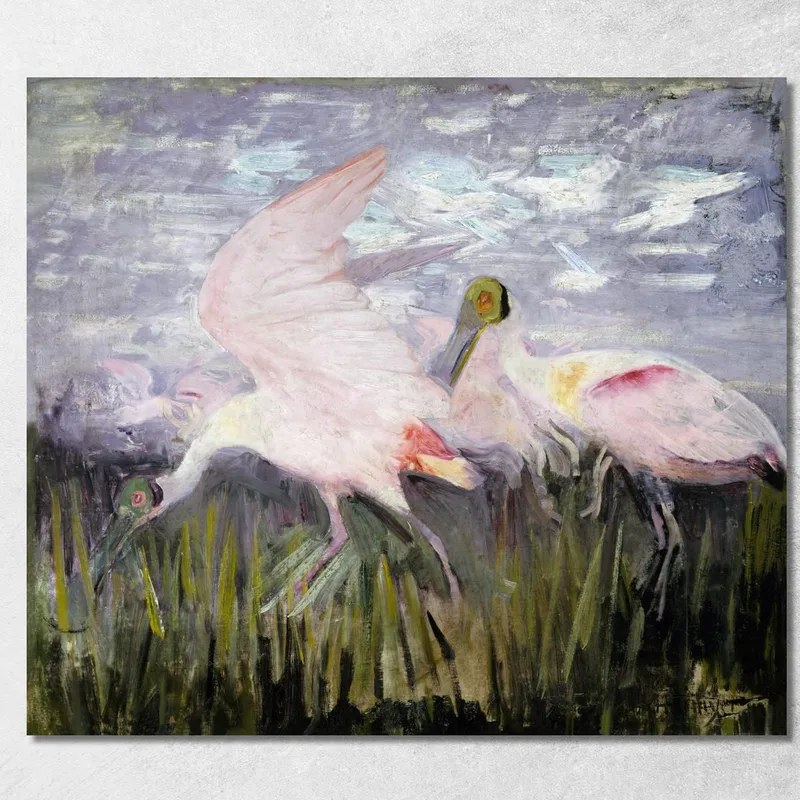 Spatole Rosate Abbott Handerson Thayer quadro stampa su tela