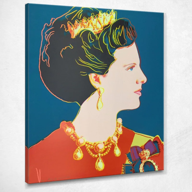 Queen Margrethe Ii Of Denmark 1985 Andy Warhol drucken auf leinwand