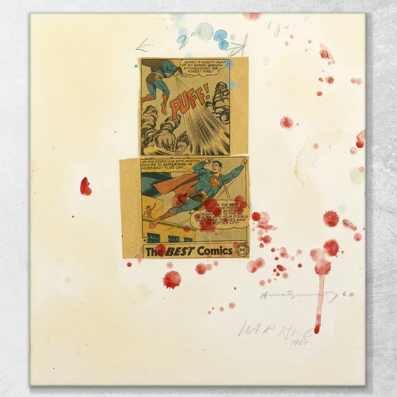 Untitled superman collage 15 1960 Andy Warhol