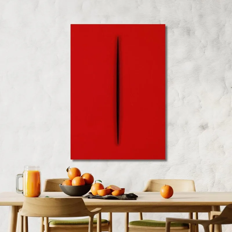 Quadro Astratto Fontana Rosso
