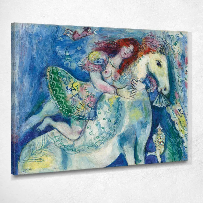 Amazona O Jinete En El Circo Chagall Marc cuadro en lienzo