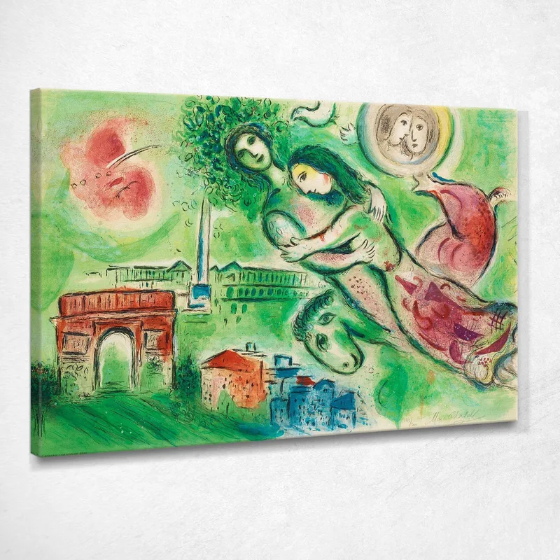 Romeo Y Julieta Chagall Marc cuadro en lienzo