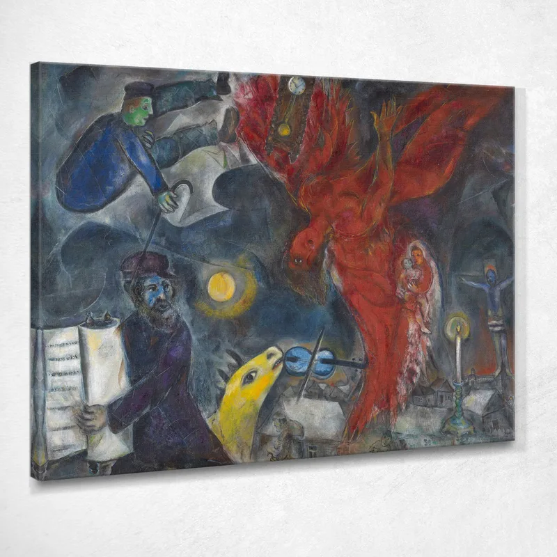 El Ángel Caído Chagall Marc cuadro en lienzo