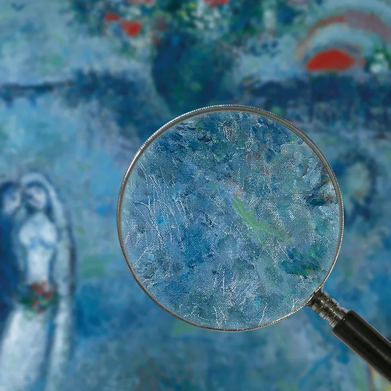 Das Brautpaar Am Ufer Der Seine  Chagall Marc