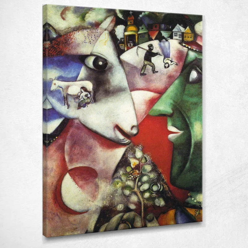 Yo Y El Pueblo Chagall Marc cuadro en lienzo