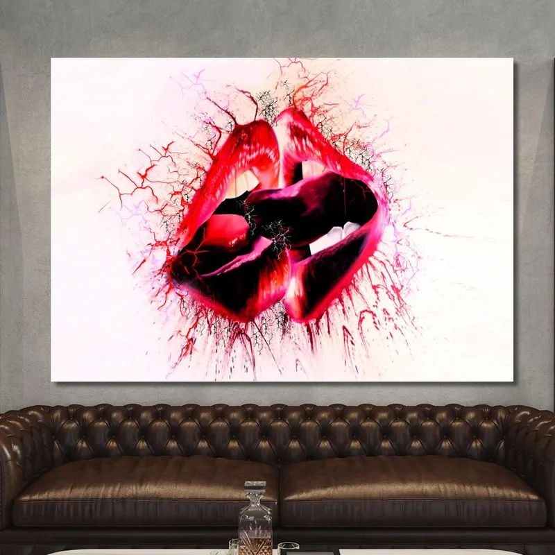 Quadro Astratto Fusione Di Passione