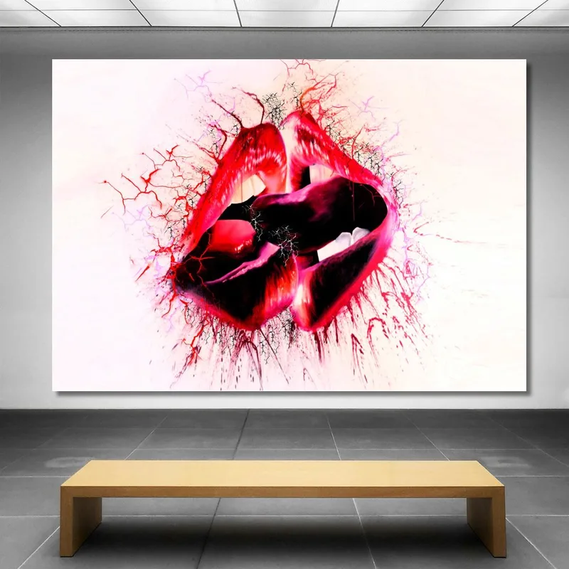 Quadro Astratto Fusione Di Passione