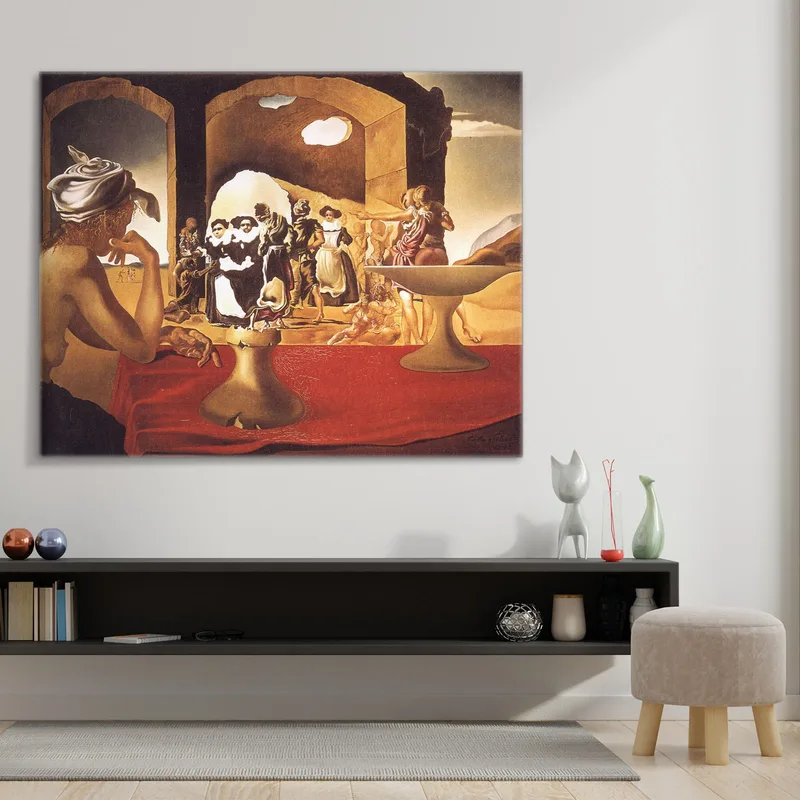Sklavenmarkt Mit Erscheinung Der Unsichtbaren Büste Von Voltaire  Dali Salvador