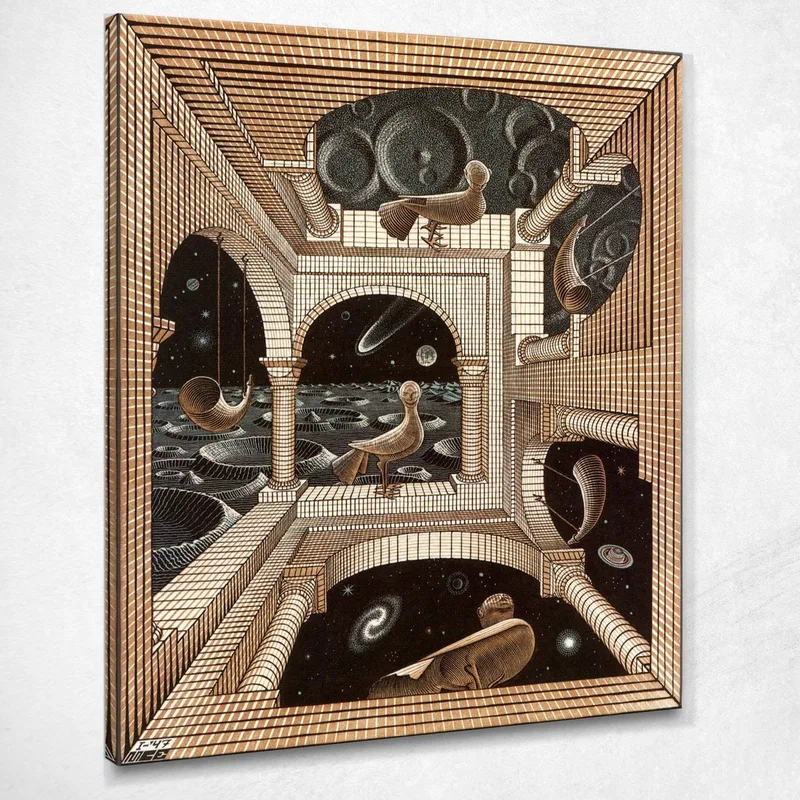 Altro Mondo Escher Maurits Cornelis quadro stampa su tela