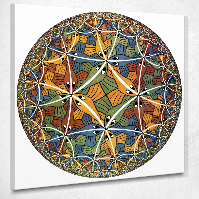 Limiti Del Cerchio Iii Escher Maurits Cornelis quadro stampa su tela