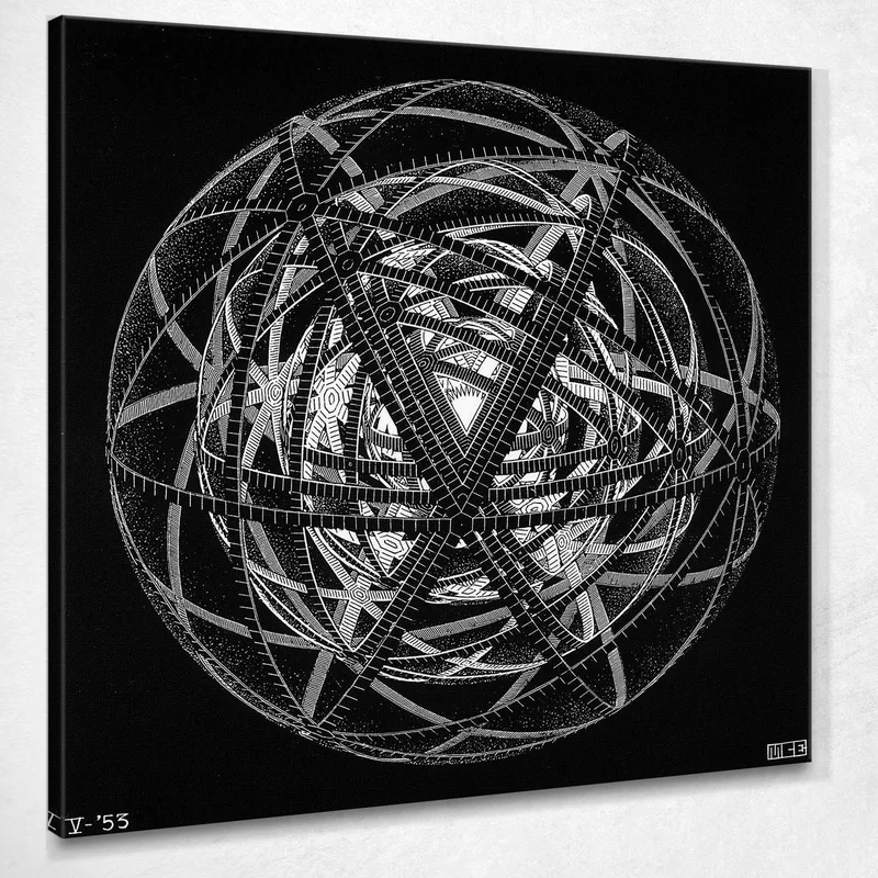 Scorze Concentriche Escher Maurits Cornelis quadro stampa su tela