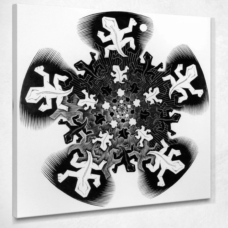 Sviluppo Escher Maurits Cornelis quadro stampa su tela