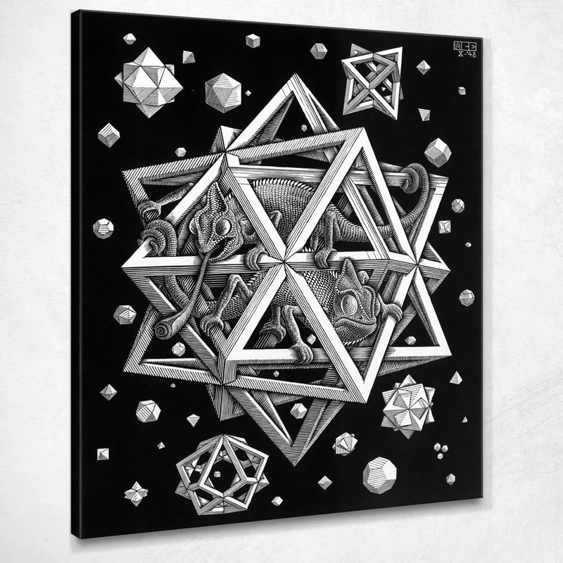 Stelle Escher Maurits Cornelis quadro stampa su tela