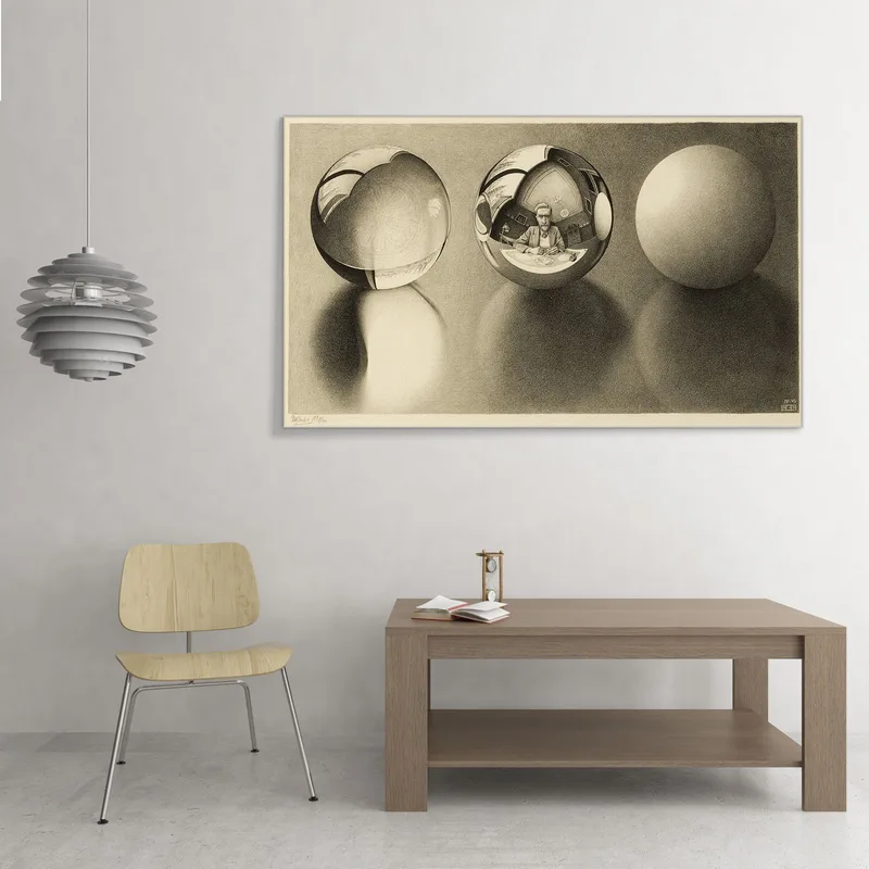 Tre Sfere Ii  Escher Maurits Cornelis