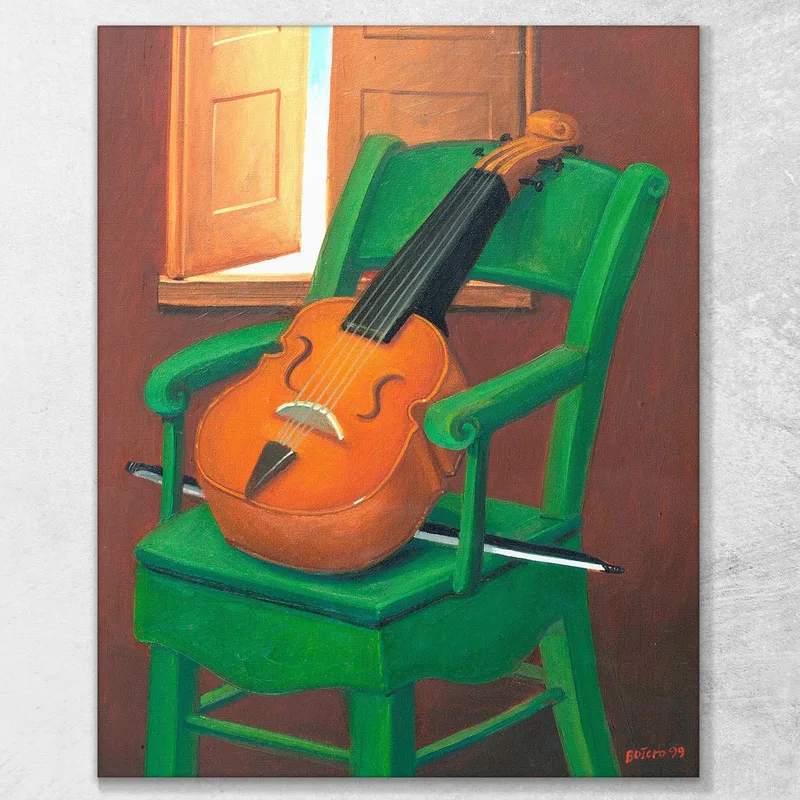 Violon Sur Une Chaise Fernando Botero
