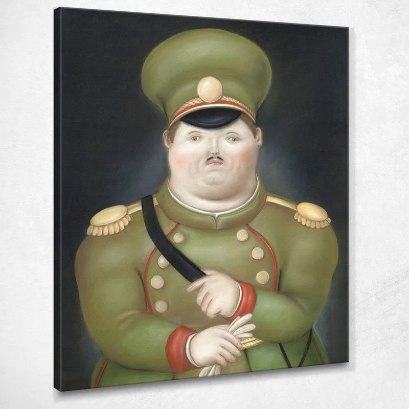 Capitán Fernando Botero cuadro en lienzo