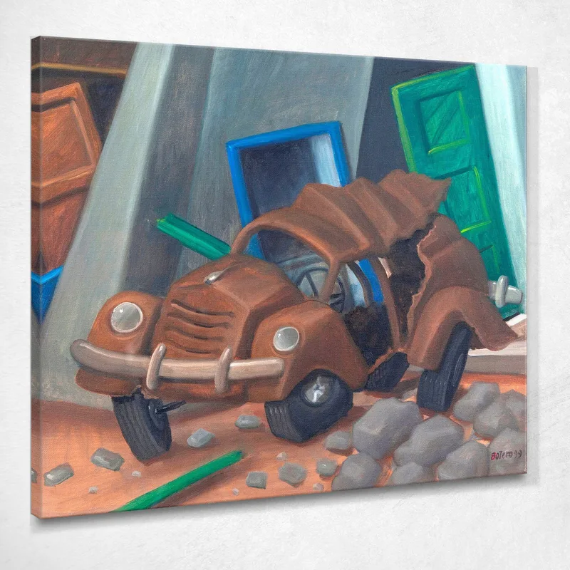 Coche Bomba Fernando Botero cuadro en lienzo