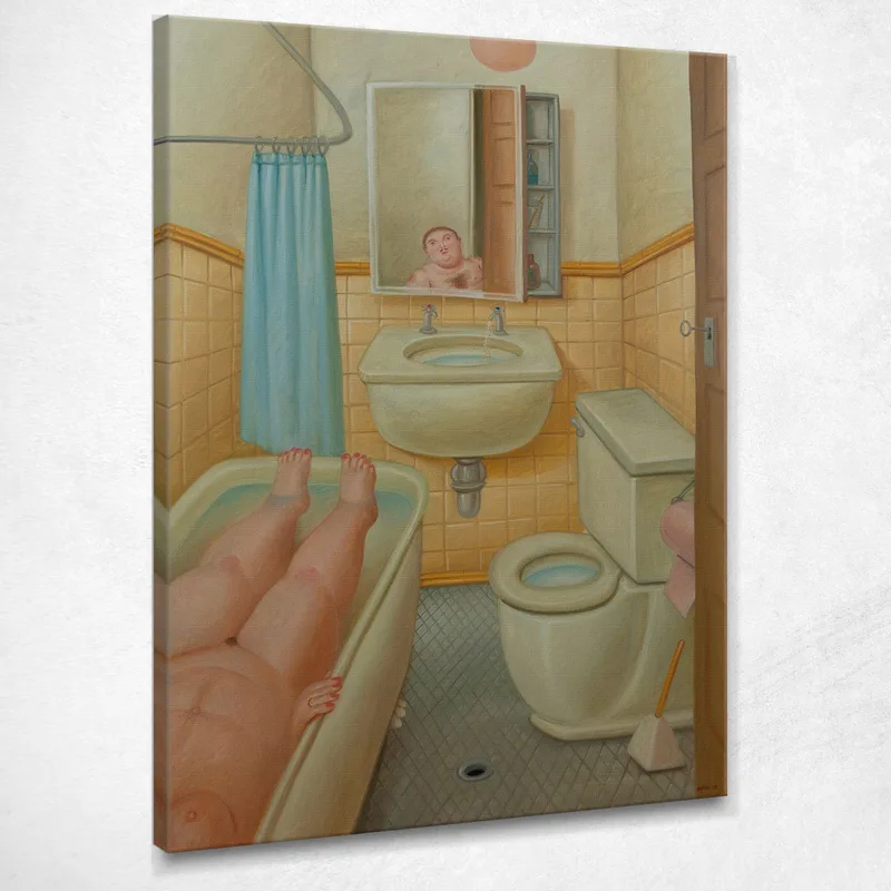 El Baño Fernando Botero cuadro en lienzo