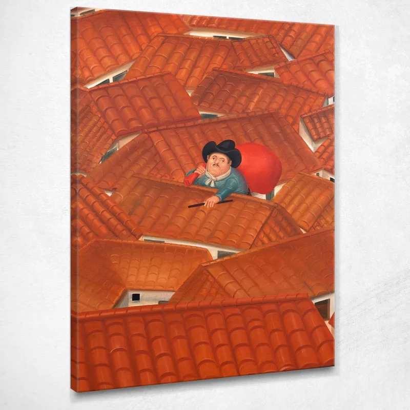 Il Ladro (El Ladrón) Fernando Botero cuadro en lienzo