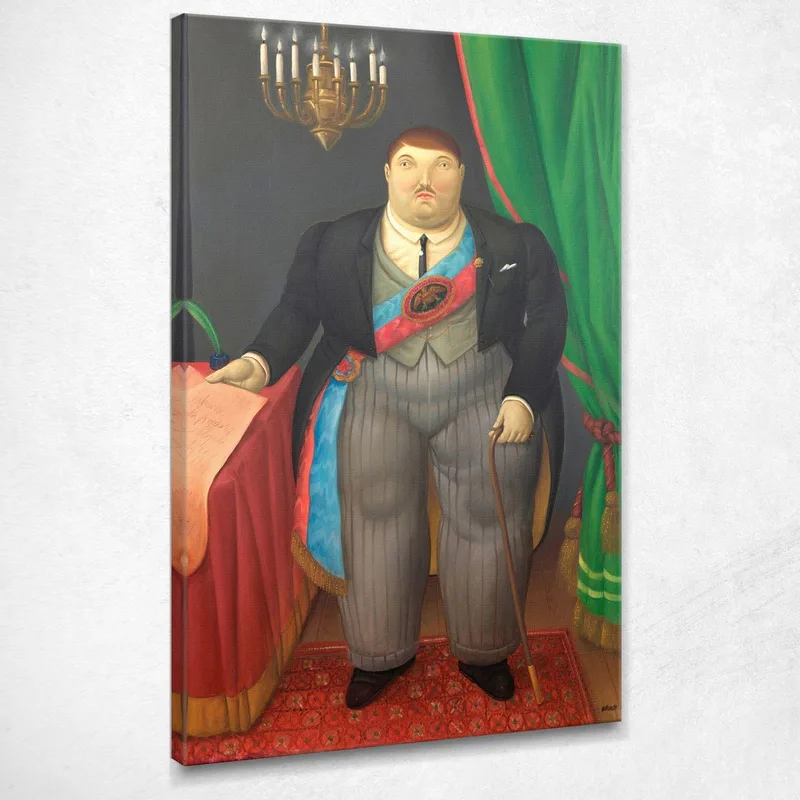 El Presidente Fernando Botero cuadro en lienzo