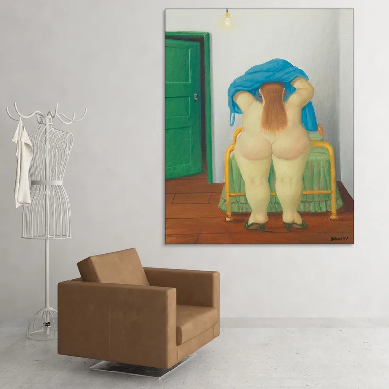 Mujer Desvistiéndose Fernando Botero
