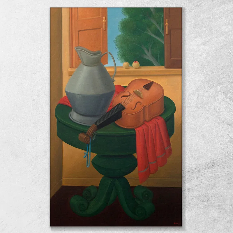 Naturaleza Muerta Con Violín Fernando Botero