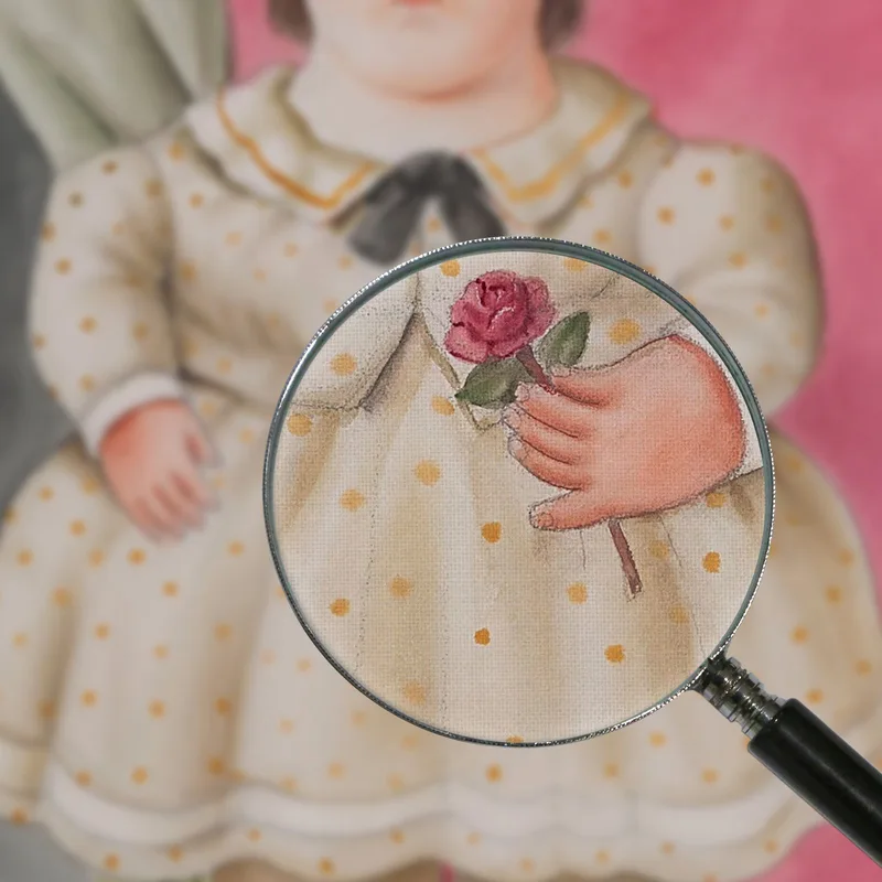 Niña Con Flor Fernando Botero