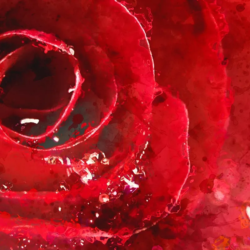 Peinture Abstraite Le Nom De La Rose