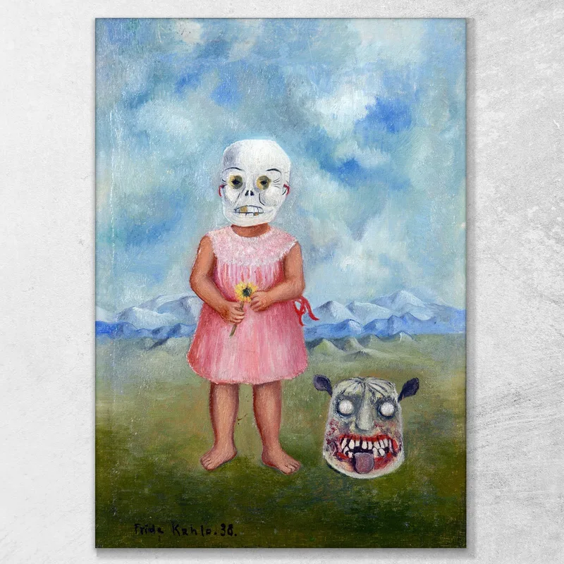 Niña Con Máscara De La Muerte Frida Kahlo