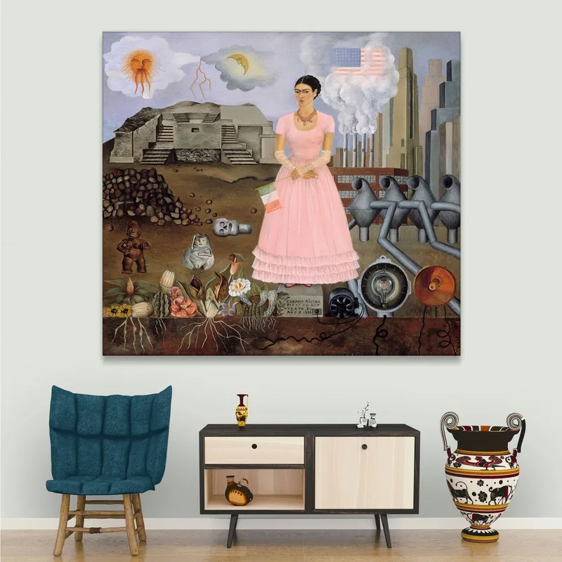 Autorretrato En La Frontera Entre México Y Estados Unidos Frida Kahlo
