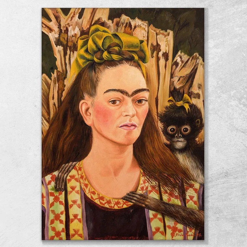 Selbstporträt Mit Affe Frida Kahlo