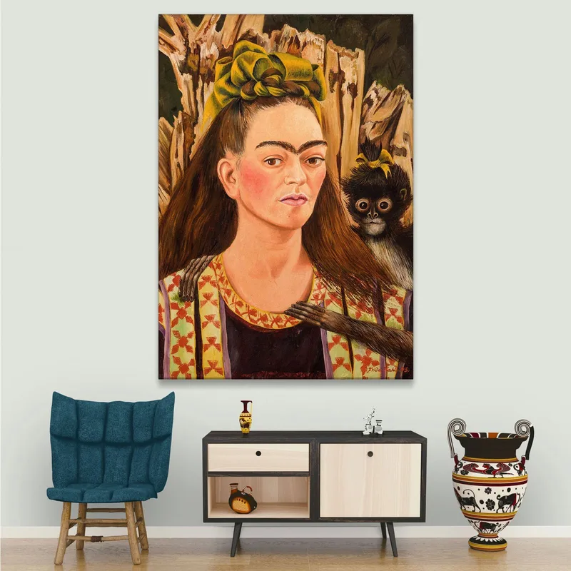 Selbstporträt Mit Affe Frida Kahlo