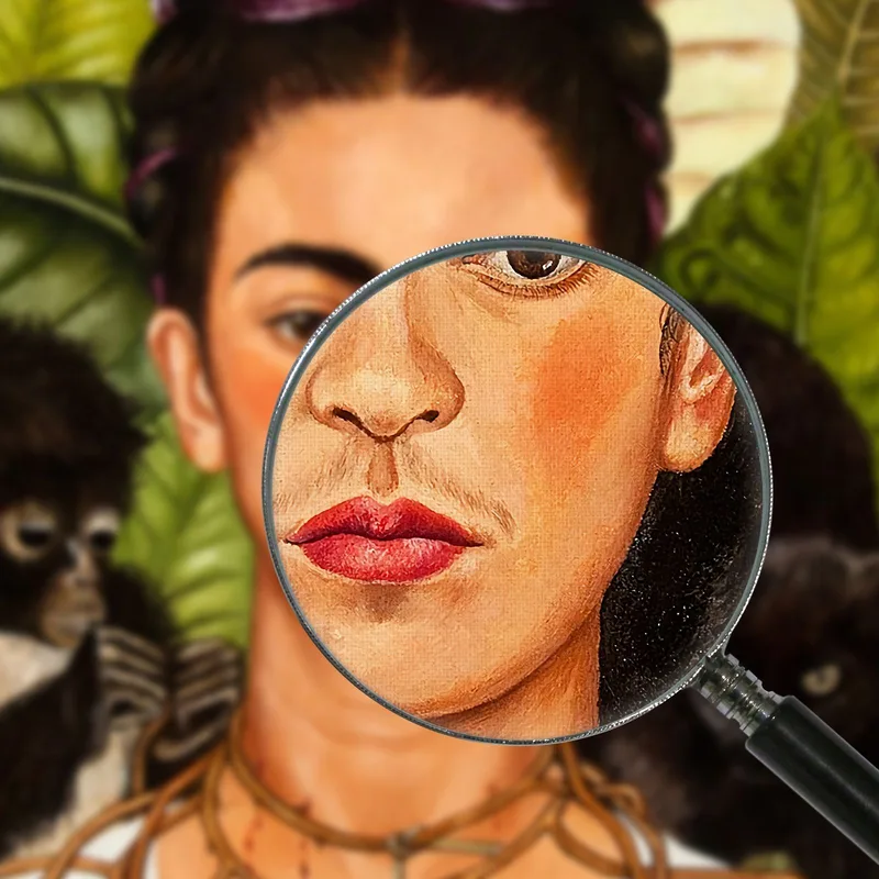 Selbstporträt Mit Dornenhalskette Und Kolibris Frida Kahlo