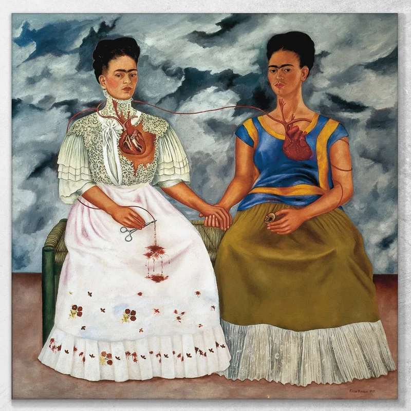 Le Due Frida Quadro Stampa Su Tela Frida Kahlo