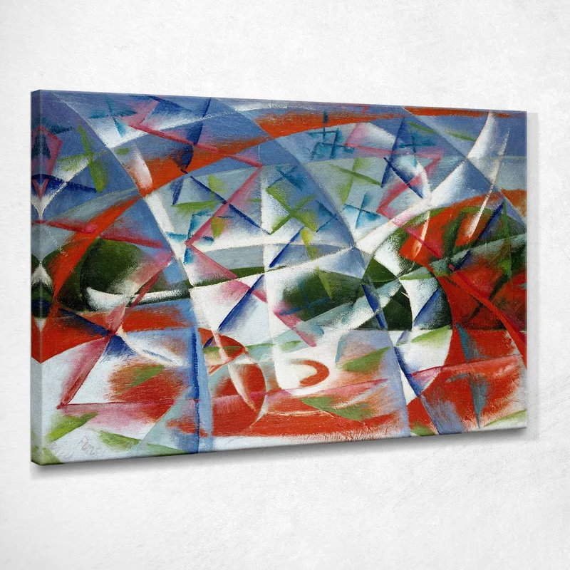 Velocidad Abstracta + Ruido Giacomo Balla cuadro en lienzo