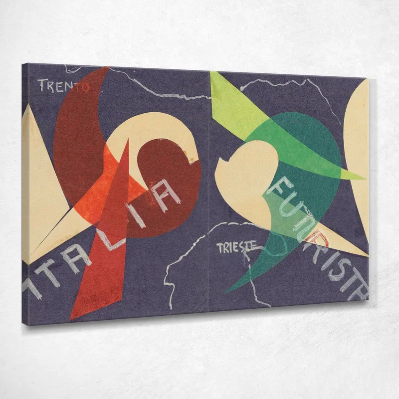 Italia Futurista Giacomo Balla cuadro en lienzo