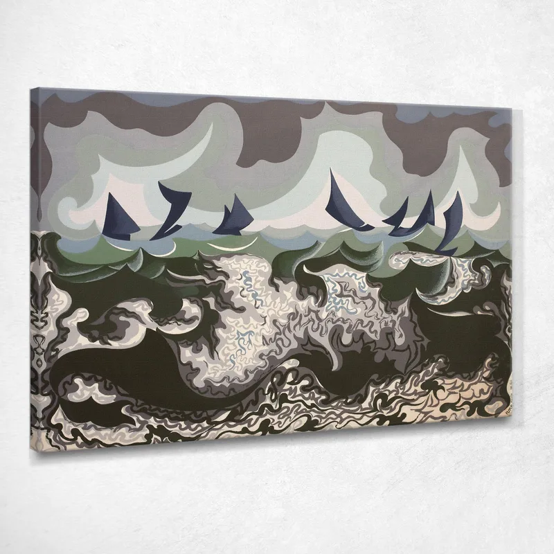 Líneas De Fuerza Del Mar - 1920 Giacomo Balla cuadro en lienzo