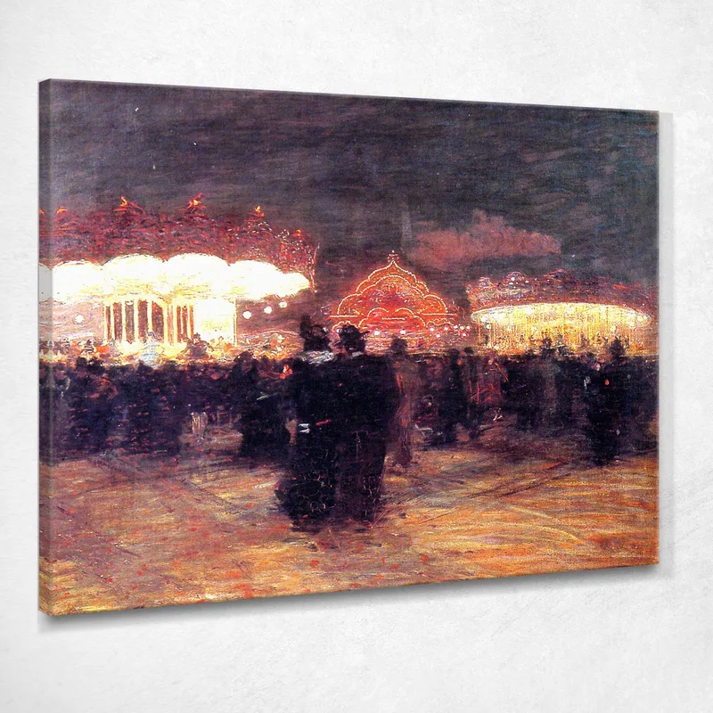 Luna Park Giacomo Balla cuadro en lienzo