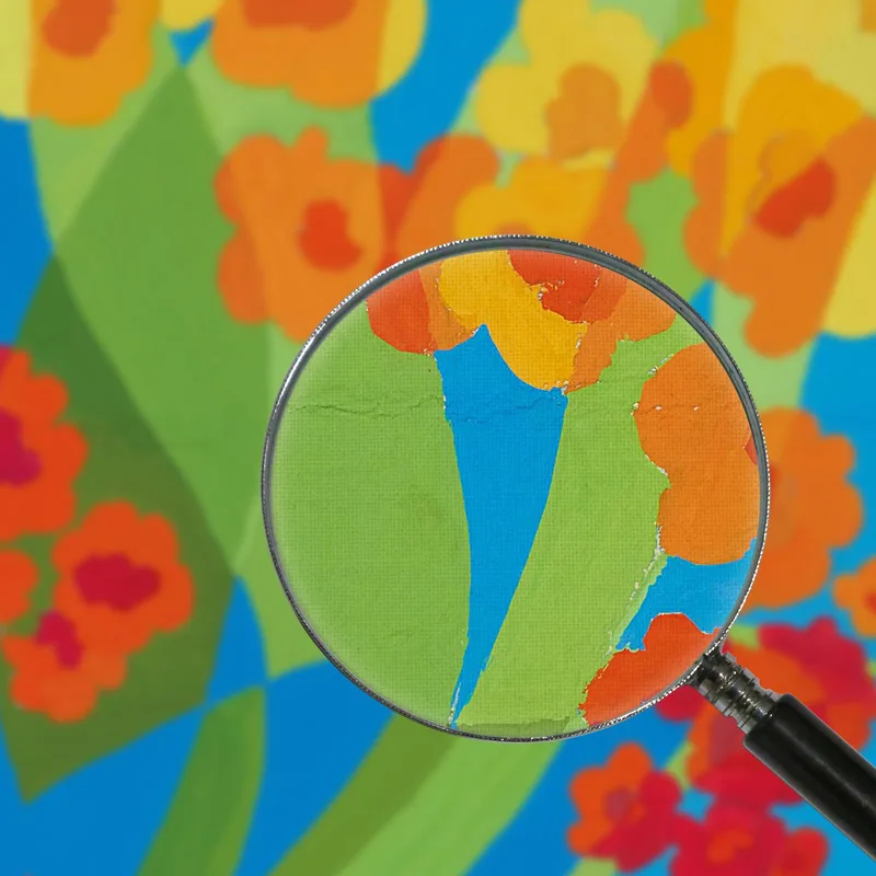 Motif Décoratif Floral - Belfiore Orange Giacomo Balla
