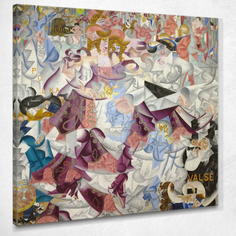 Dynamische Hieroglyphe Del Bal Tabarin 1912 Gino Severini drucken auf leinwand