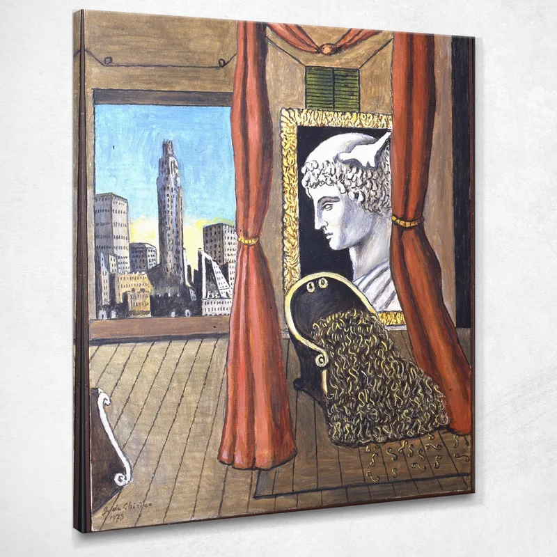 Mistero Di Manhattan Giorgio De Chirico quadro stampa su tela