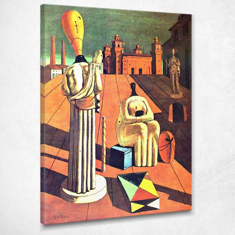 Le Muse Inquietanti Giorgio De Chirico quadro stampa su tela